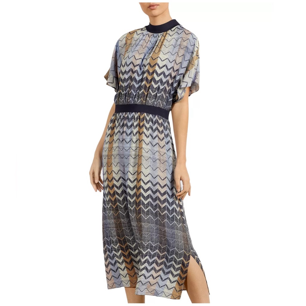 Ted Baker | Zigzag Print Midi Dress | Size Small / US 4